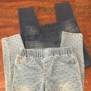 Girls Cat and Jack denim jegging jeans in 6x and 7